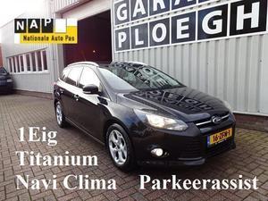 Ford Focus Wagon 1.6 TDCI TITANIUM 1Eig Navi Trekhaak Metaal black ECONETIC LEASE