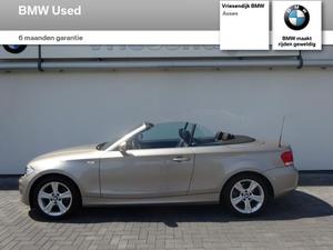 BMW 1-serie Cabrio 118I HIGH EXECUTIVE, 1 Eig!!. Dealer onderhouden. zeer geringe km-stand, Windscherm, PDC acht